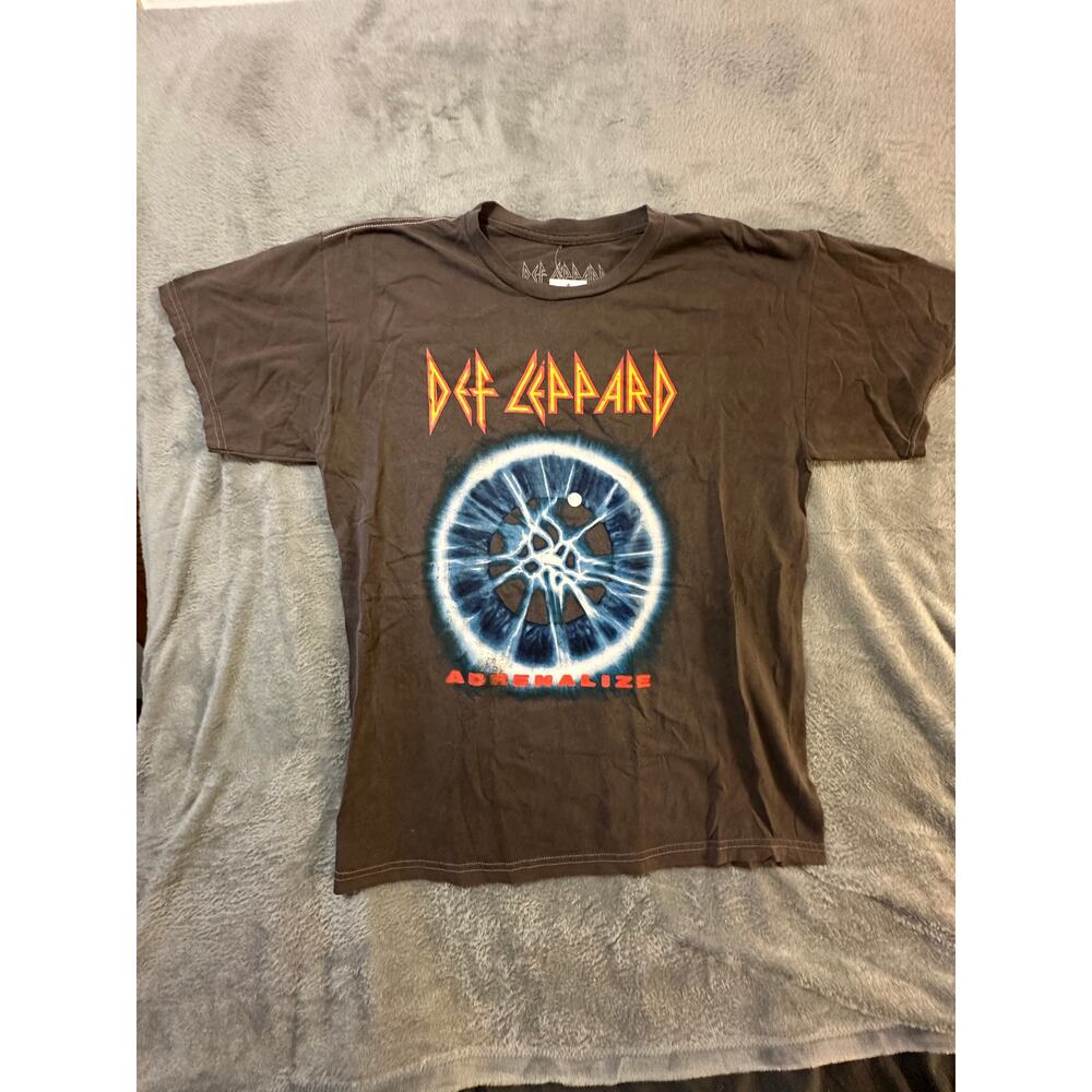 Def Leppard Adrenalize Band T-Shirt 2021 Tour Graphic Tee Black Size L